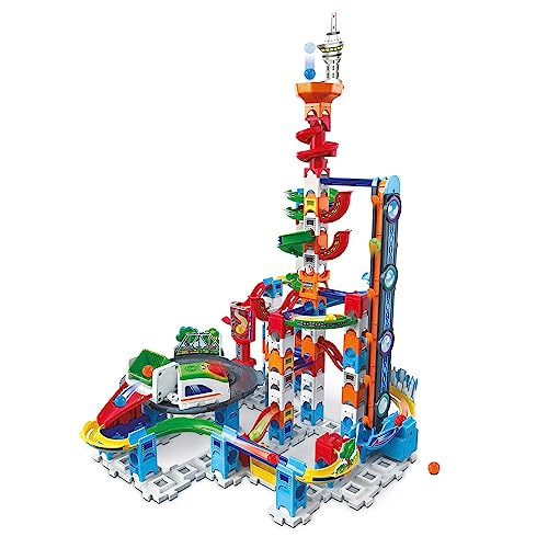 VTech - Marble Rush, Elektronische Kugelschaltung Super Sky Tower Set XL300E, Bauset, 143 Teile, 10 Bälle, Geschenk für Kinder ab 4 Jahren von Vtech