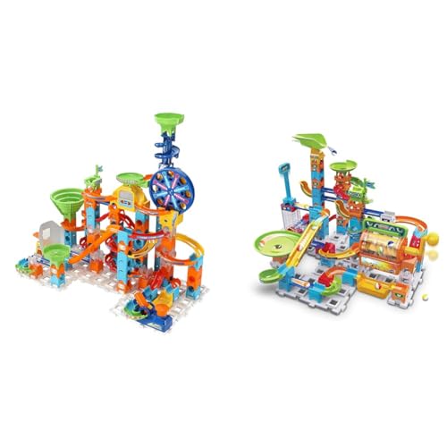 VTech Marble Rush - Ultimate Set XL100 E – von 4-12 Jahren & Marble Rush - Super Action Set L100 E – Interaktives Kugelbahn-Set mit Licht und Sound, spannenden Bahnelementen, von 4-12 Jahren von Vtech