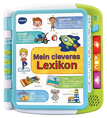 VTech Mein cleveres Lexikon – Sprechendes, interaktives Lexikon zum Erweitern des Wortschatzes und Entdecken von Buchstaben und Lauten – Mit Musik – Für Kinder von 3-6 Jahren von Vtech