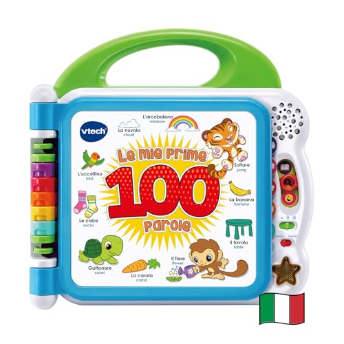 VTech Mein erstes illustriertes Buch - Le Mie Prime 100 Worte, zweisprachiges Buch für Kinder, sensorisches Buch in Italienisch und Englisch, Babybuch mit 3 Modi, Batterien im Lieferumfang enthalten, VTech Mein erstes illustriertes Buch - Le Mie Prime 100 Worte, zweisprachiges Buch für Kinder, sensorisches Buch in Italienisch und Englisch, Babybuch mit 3 Modi, Batterien im Lieferumfang enthalten, von Vtech