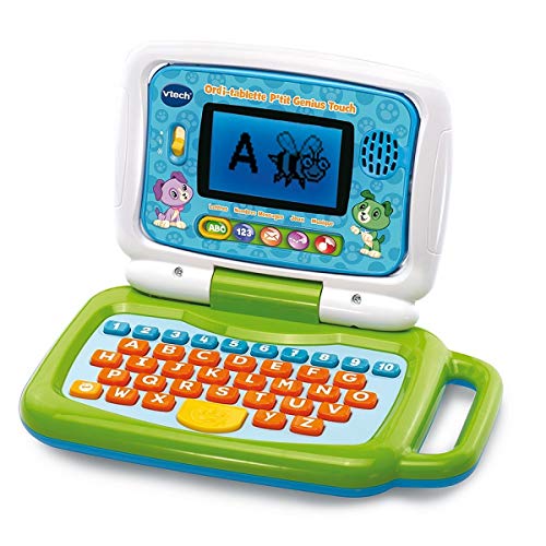 VTech - Ordi-P'tit Genius Touch Green Tablet - Kindercomputer, Lern-Tablet - 2/6 Jahre - französische VERSION von Vtech