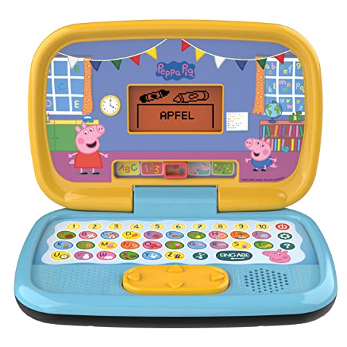 VTech Peppas Lernlaptop – Lerncomputer mit ABC-Tastatur und verschiedenen Lerninhalten mit den Themen Buchstaben und Wörter, Zahlen, Logik, Spiele und Musik – Für Kinder von 3-6 Jahren von Vtech