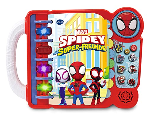 VTech Spidey und seine Super-Freunde - Abenteuerbuch – Interaktives Buch zum Lernen von Buchstaben, Gegenständen Musik und Wörtern – Für Kinder von 3-6 Jahren von Vtech