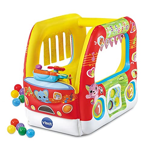 VTech - Super Tut Tut Hütte der Entdeckungen, aufblasbare Babyhütte – 9/36 Monate – Version FR von Vtech