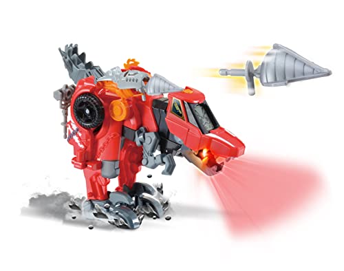 Vtech Switch and Go Dinos Fighter-Velociraptor – Dino-Auto-Transformer – 2-in-1 Spielzeug mit Dinostimme, Geräusch- und Lichteffekten – Mit Abschussvorrichtung – Für Kinder von 3-8 Jahren von Vtech