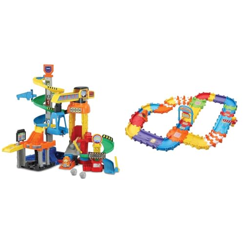 Vtech TUT TUT Baby Flitzer - Mega Baustelle – Interaktives Spielset & TUT TUT Baby Flitzer - Straßenset Deluxe von Vtech