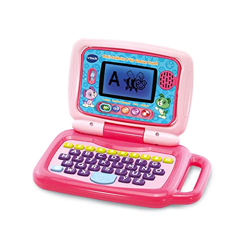 VTech - Tablet Ordi-P'tit Genius Touch Rosa – Computer für Kinder, Lern-Tablet – 2/6 Jahre – Inhalt in französischer Sprache, Violett von Vtech