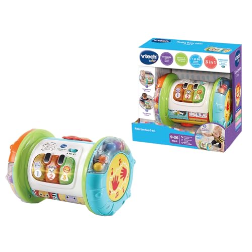 VTech Tam Tam Roller - 3 in 1, Multifunktionsrolle für Kinder, 3 Spielmodi, Klavier für Kinder, feine und globale Motorik, Bewegungssensor, italienische Sprache, Batterien im Lieferumfang enthalten, von Vtech