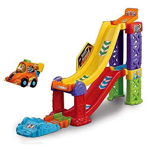 VTech Toot-Toot Driver 3-in-1 Rennbahn Spielzeugauto Rennbahn für Jungen und Mädchen, Autobahnen für Kinder mit Lichtern und Geräuschen, Musikspielzeug Rennbahn für Kinder von 1 bis 5 Jahren von Vtech