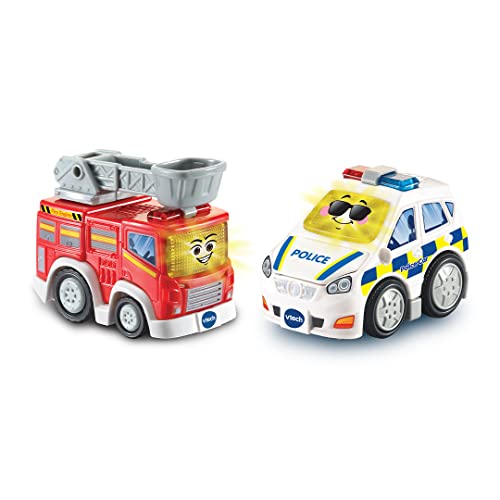 VTech Toot-Toot Drivers 2 Auto Rettungspaket mit Feuerwehrauto und Polizeiauto | Interaktives Kleinkinderspielzeug für Rollenspiele, Lichter & Geräusche | Für Jungen & Mädchen ab 12 Monaten, 2, 3, 4 + von Vtech