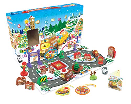 VTech Tut Tut Baby Flitzer - Adventskalender inkl. elektrischem Bus – Kompatibel mit den Auto-Spielfiguren aus der Welt der Tut Tut Baby Flitzer – Für Kinder von 1-5 Jahren von Vtech