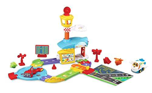 VTech TUT TUT Baby Flitzer - Fröhlicher Flughafen – Interaktives Spielset mit beweglichen Elementen und dem TUT TUT Baby Flitzer Jet – Für Kinder von 1-5 Jahren von Vtech