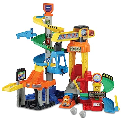 VTech TUT TUT Baby Flitzer - Mega Baustelle – Interaktives Spielset mit beweglichen Elementen, Melodien und Liedern und TUT TUT Baby Flitzer Kipplaster – Für Kinder von 1-5 Jahren von VTech Baby