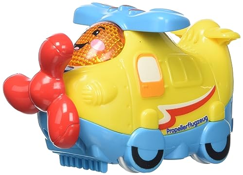 Vtech TUT TUT Baby Flitzer - Propellerflugzeug – Spielzeugauto mit Musik, aufleuchtender Taste, spannenden Sätzen und Geräuschen – Für Kinder von 1-5 Jahren von Vtech