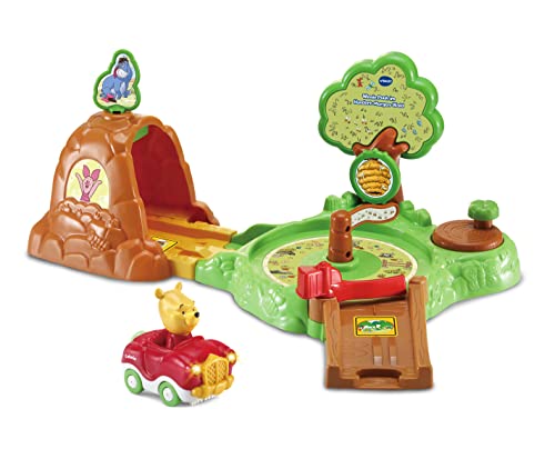 VTech Tut Tut Baby Flitzer - Winnie Puuh im Hundert-Morgen-Wald – Interaktives Spielset mit Winnie Puuhs Cabrio – Für Kinder von 1-5 Jahren von Vtech