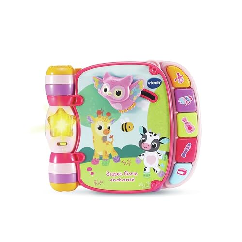 VTech Super Buch Verzaubert des Baby Loulous Rosa, interaktives Babybuch – 6/36 Monate – Version FR von Vtech