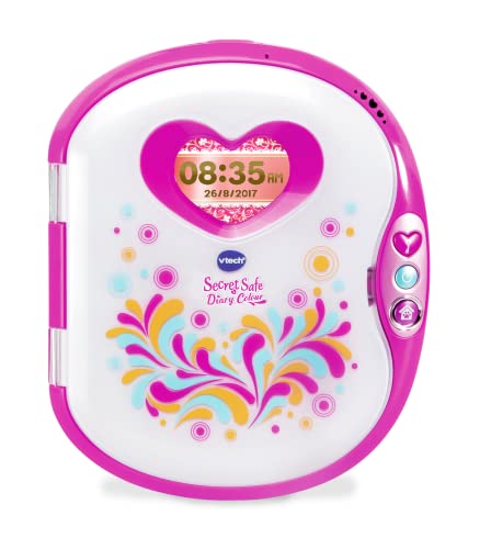 VTech Pink Secret Safe Girls Tagebuch Farbe | Geheimes Tagebuch für Mädchen, Lernspielzeug mit Spielen, MP3-Verbindung & mehr | Geschenke für Mädchen im Alter von 5, 6, 7+ Jahren, Rosa von Vtech