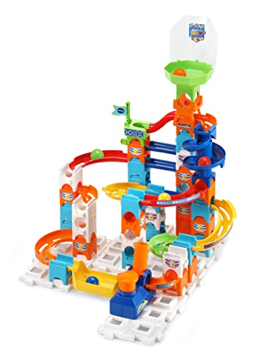 VTech Marble Rush - Adventure Set S100 – Interaktive Murmelbahn mit spannenden Bahnelementen, verschiedenen Aufbaumöglichkeiten und Wegführungen – Für Kinder von 4-12 Jahren von Vtech