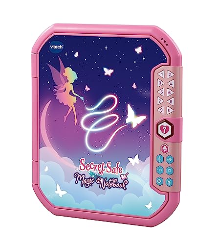 VTech Secret Safe Magic Notizbuch, Interaktives Kinder-Tagebuch, Geheimes Tagebuch mit Passwortschutz, Spielzeug-Notizbuch mit UV-Licht, 6 7 8 9+ Jahre alte Englische Version von Vtech