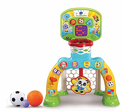 VTech 3-in-1 Sports Centre, Baby Interactive Toy with Colours and Sounds, Educational Games for Kids, Learning with Role-Play, Suitable for Baby Boys and Girls from 12 to 36 Months (Yellow/Blue) von Vtech