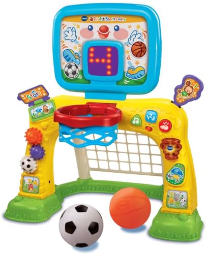 VTech 3-in-1 Sports Centre, Baby Interactive Toy with Colours and Sounds, Educational Games for Kids, Learning with Role-Play, Suitable for Baby Boys and Girls from 12 to 36 Months (Yellow/Blue) von Vtech