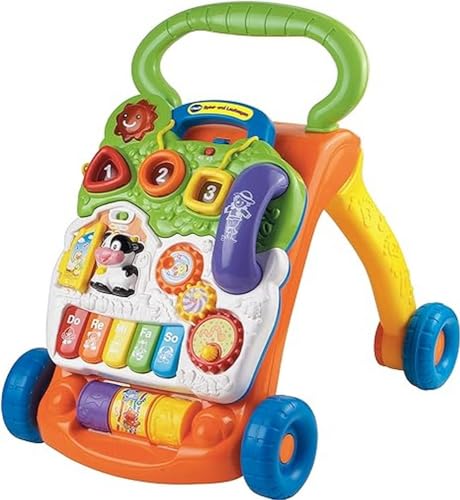 VTech Baby Spiel- und Laufwagen – Lauflernwagen mit regulierbarer Geschwindigkeit, Musik und abnehmbarem Spielboard – Für Kinder von 12-36 Monaten, Klein von VTech Baby