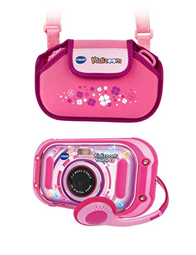 Vtech 80-163599 KidiZoom Touch 5.0 pink inkl. Tragetasche Kinderkamera von Vtech