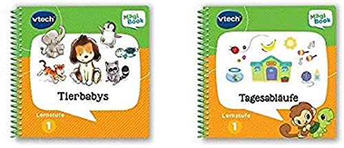 Vtech Lernstufe 1-Tierbabys MagiBook Lernbücher, Mehrfarbig & 80-480804 - Magibook - Lernstufe 1 - Tagesabläufe von Vtech