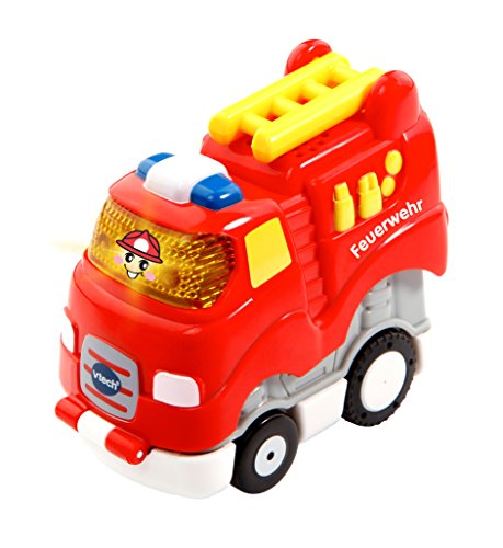 Vtech TUT TUT Baby Flitzer - Press and Go Feuerwehr – Spielzeugauto mit Musik, aufleuchtender Taste und spannenden Geräuschen – Für Kinder von 1-5 Jahren von VTech Baby