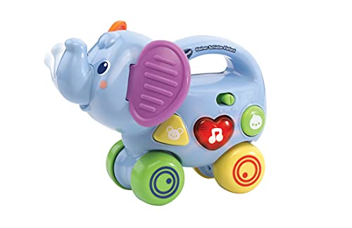 Vtech Baby Kleiner Schiebe-Elefant – Interaktives Spielzeug zum Schieben und Spielen – Mit Liedern, Melodien, Sätzen und Geräuschen – Für Kinder von 6-36 Monaten von VTech Baby