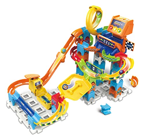 Vtech Marble Rush - Racing Set M200 E â€“ Interaktives Kugelbahn-Set Mit Licht Und Sound, Spannenden Bahnelementen, Aufbaumöglichkeiten Und Wegführungen â€“ Für Kinder Von 4-12 Jahren von Vtech