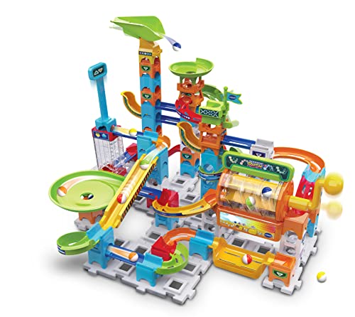 Vtech Marble Rush - Super Action Set L100 E â€“ Interaktives Kugelbahn-Set Mit Licht Und Sound, Spannenden Bahnelementen, Aufbaumöglichkeiten Und Wegführungen â€“ Für Kinder Von 4-12 Jahren von Vtech