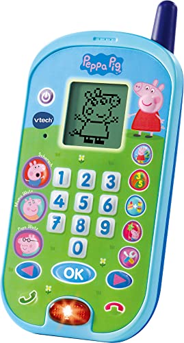 Vtech Peppas Lerntelefon – Mit den Originalstimmen aus der Peppa Pig Serie und spannenden Lernspielen – Für Kinder von 2-5 Jahren von Vtech