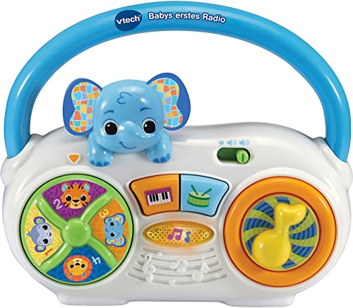 VTech Baby Babys erstes Radio – Spielradio mit verschiedenen Instrumenten und Musikstilen – Tiere, Zahlen und Geräusche kennenlernen – Für Kinder von 6-36 Monaten von Vtech