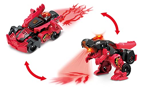 VTech Switch and Go Dinos Fire-Mini-T-Rex – Dino-Auto-Transformer – 2in1 Spielzeug mit Dinostimme, Geräusch- und Lichteffekten – Für Kinder von 3-8 Jahren von Vtech