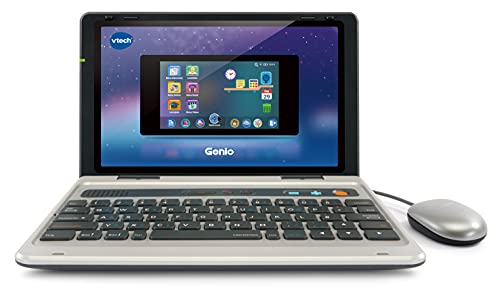 VTech Genio Lernlaptop – Lerncomputer mit Internetzugang, Textprogramm und Lerninhalten zu Buchstaben, Wörtern, Mathe, Logik u. v. m. – Für Kinder von 5-12 Jahren von Vtech