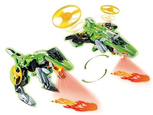 Vtech Switch and Go Dinos Fire-Jet-Therizinosaurus – Dino-Jet-Transformer – 2in1 Spielzeug mit LCD-Display, Propeller, Dinostimme, Geräusch- und Lichteffekten – Für Kinder von 3-8 Jahren, 80-546804, Mehrfarbig von Vtech