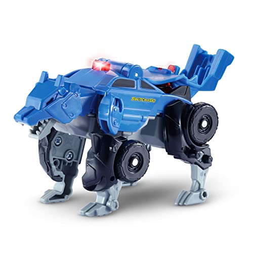 VTech Switch and Go OneClick-Mini-Wolf – Wolf-Auto-Transformer – 2-in-1 Spielzeug mit Geräusch- und Lichteffekten – Für Kinder von 3-8 Jahren, Rot von Vtech