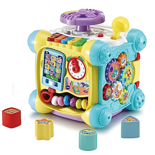 Vtech Baby Spielspaß-Entdeckerwürfel – Interaktiver Spielwürfel mit Musik, Formen und beweglichen Elementen – Für Kinder von 12-36 Monaten von VTech Baby