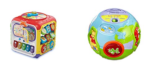 Vtech Baby 80-183404 - Entdeckerwürfel & 80-106104 - Winnie Puuhs Bunte Lernkugel von Vtech