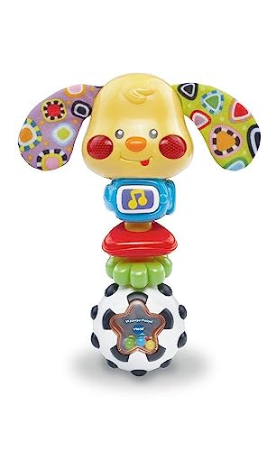 Vtech Baby Wauwau-Rassel â€“ Babyrassel Im Hündchen-Design Mit Lustigen Sätzen, Musik Und Lichteffekten â€“ Für Babys Von 3-24 Monaten von VTech Baby