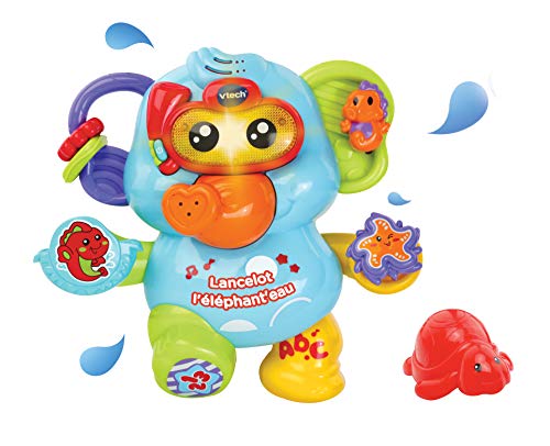 VTech - Lancelot L'Elephant EAU Baby Spielzeug für das erste Alter, 80-515305, Mehrfarbig – Version FR von Vtech