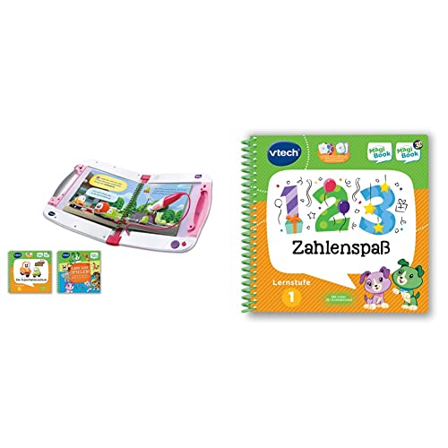 Vtech MagiBook v2 pink inklusive 2 Lernbüchern – Interaktives Lernbuchsystem zur Vorbereitung auf den Kindergarten und die Schule – Für Kinder von 2-7 Jahren & 80-480704 - Magibook - Lernstufe 1 von Vtech