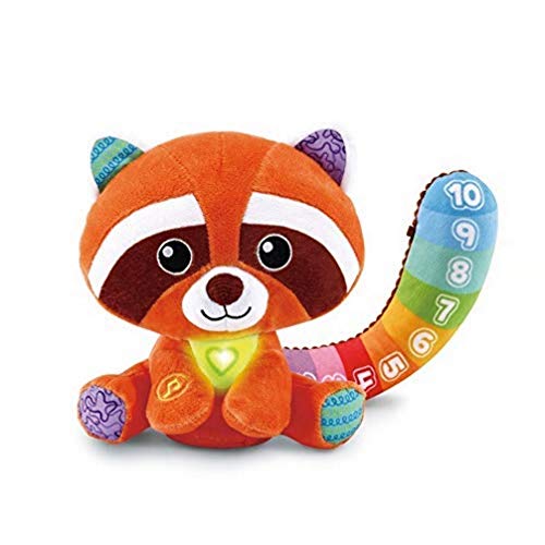 VTech - Noa Compte Avec Moi, Plüsch-Panda, rot, Baby, interaktiv und musikalisch, Entdeckung der Zahlen, Farben, Emotionen, sensorisches Erlebnis, Geschenk für Babys ab 6 Monaten – Inhalt auf von Vtech