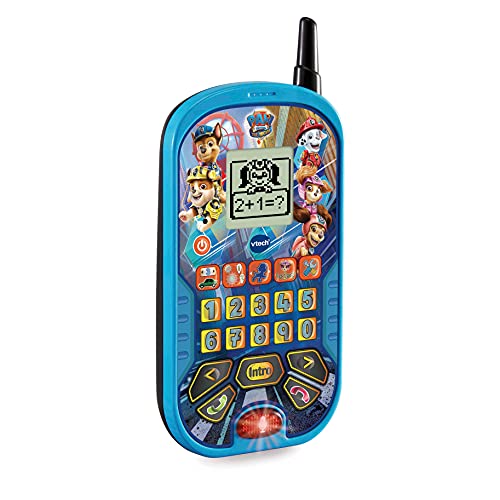 VTech Paw Patrol Der Film, Lerntelefon, Lernspielzeug für Kinder ab 3 Jahren, Originalstimmen der Charaktere, ESP Version (3480-539322), blau, S von Vtech