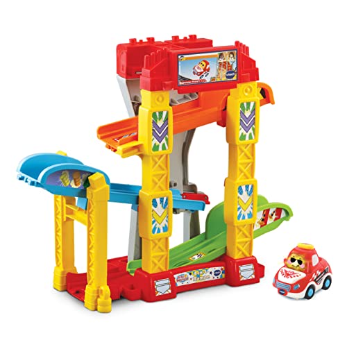 VTech TUT TUT Baby Flitzer - 4-in-1-Rampe – Autorampe Spielset mit 4 Aufbaumöglichkeiten und Rennauto – Für Kinder von 1-5 Jahren von Vtech