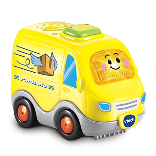 VTech TUT TUT Baby Flitzer - Postauto – Spielzeugauto mit Musik, aufleuchtender Taste, spannenden Sätzen und Geräuschen – Für Kinder von 1-5 Jahren von Vtech