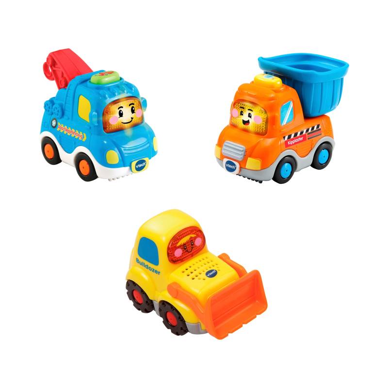 Vtech Tut Tut Baby Flitzer 3er Set Baustellenfahrzeuge (Abschleppfahrzeug, Kipplaster, Bulldozer) von Vtech