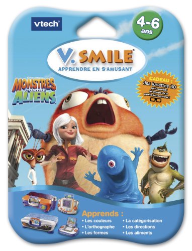 VTech - V.Smile Motion 3D Monster gegen Aliens – Lernspiel für 4-6 Jährige mit Super-Brille und 2 Spielmodi von Vtech