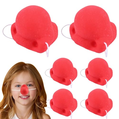 Vuggdt Clown Nase Erwachsene | Clown Nasen Ball | Gummi Lustige Rote Clown Nase mit Gummizug für Männer Frauen Party Cosplay Halloween Weihnachten Kostüm Party Anime Party Kostüm Streich von Vuggdt